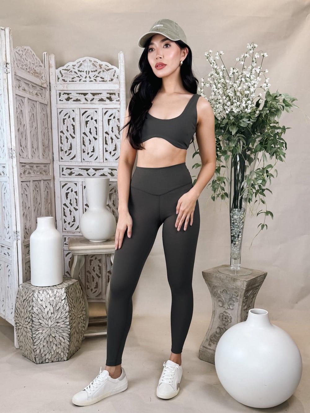 joah brown second skin leggings in sueded carob